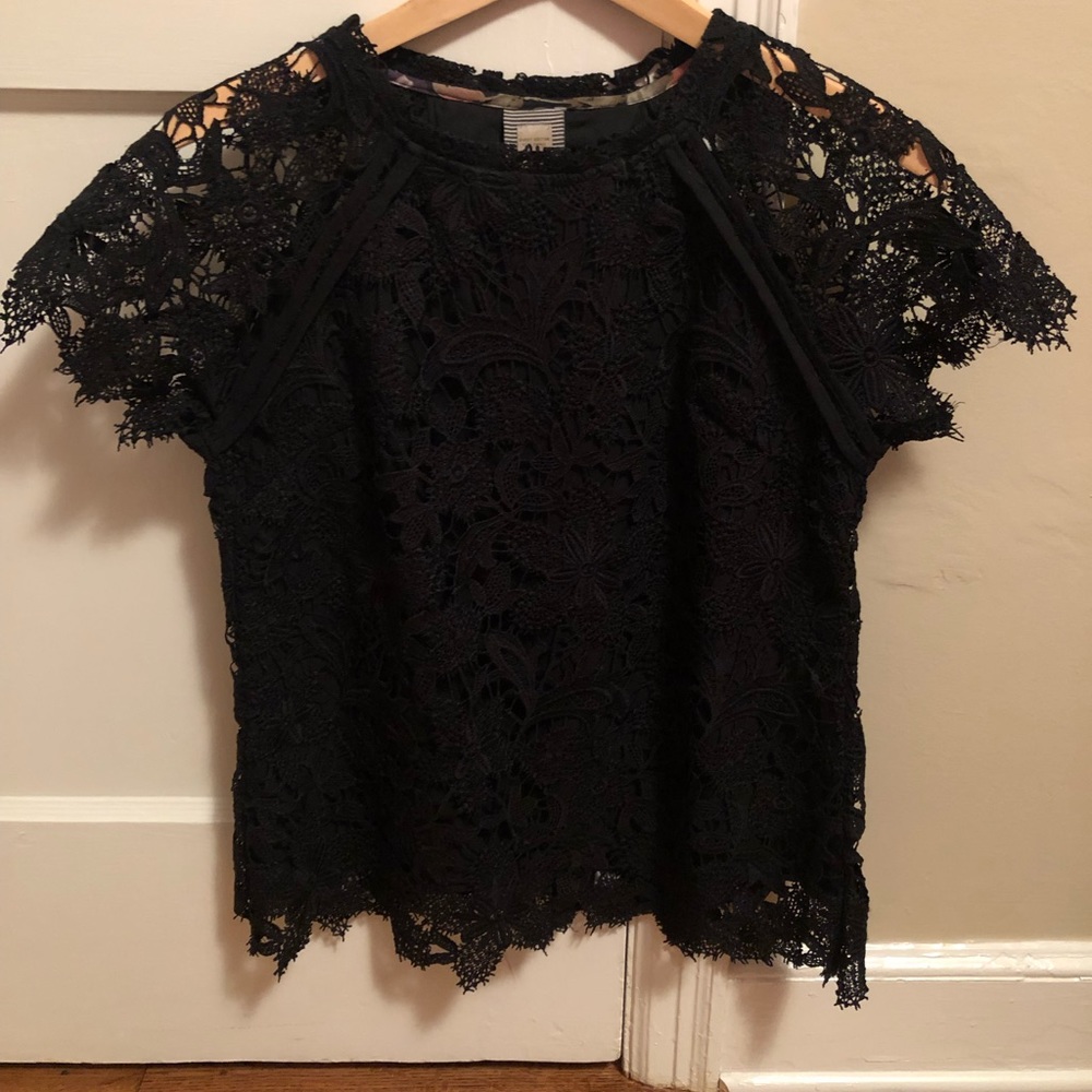 Boutique Brand Lace Top, Size Small